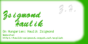 zsigmond haulik business card